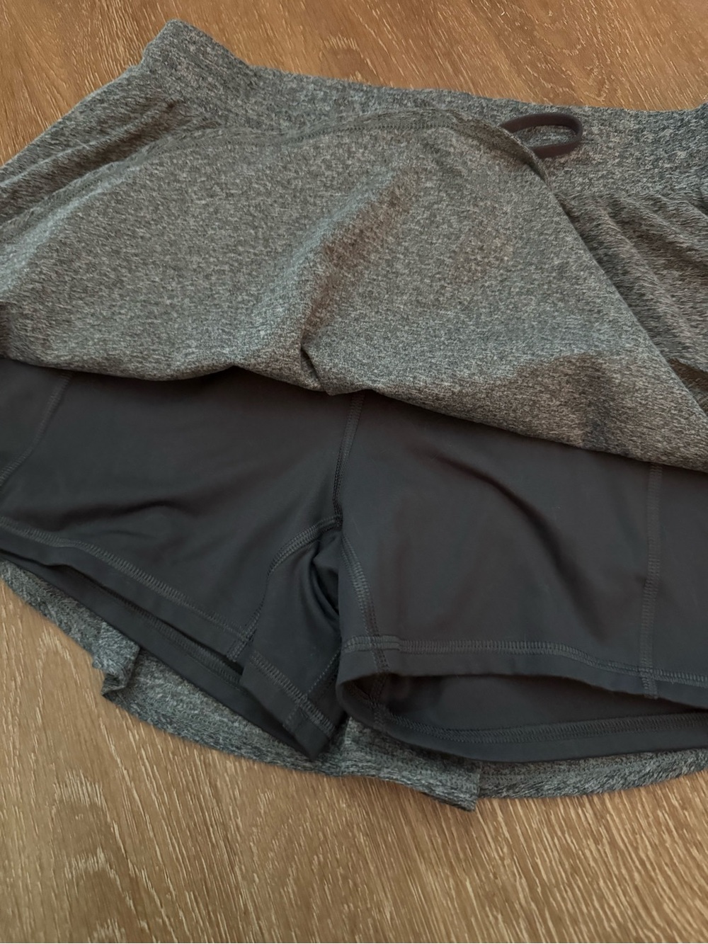 Fabletics Gray Heather Drawstring Skort - Picture 5 of 6